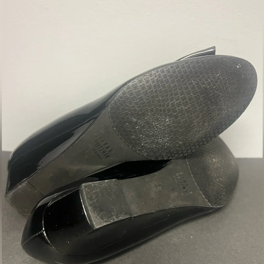Sturt Weitzman- Womens Wedge Black,‎ Size:9.5, Pre- Owned